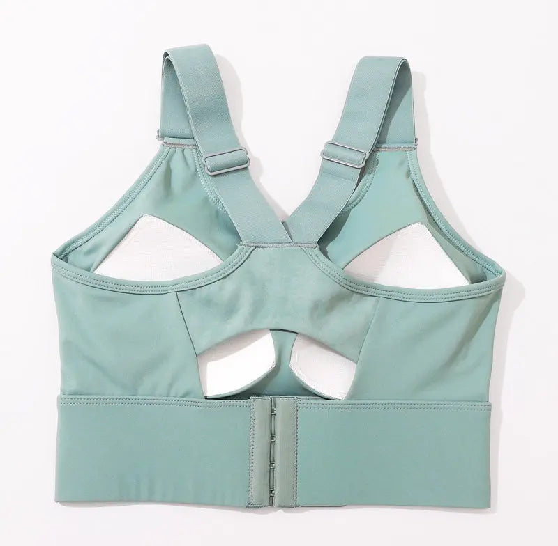 Sports Bra for Women with Large Busts, Shockproof, Side Breast Support, Anti-Sagging, Adjustable, Beautiful Back Design, Plus Size Yoga Running Fitness Bra