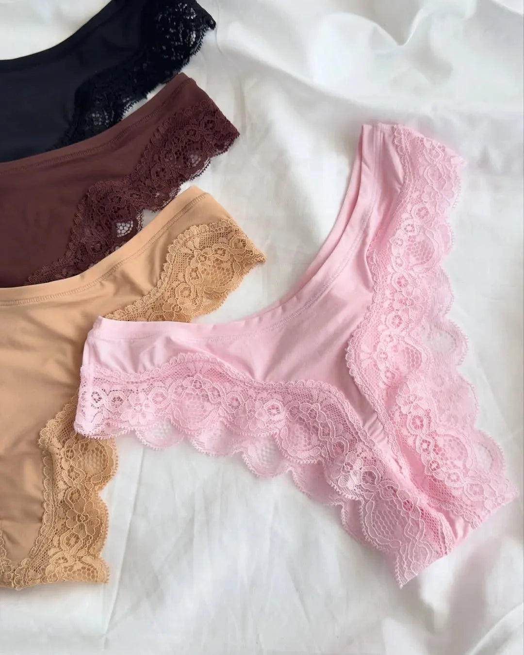 Solid Lace Thin Underwear Sets Women Slim Lift Comfortable Minimalist Without Steel Ring Bra Suit Sweet Y2K Sport Bras and Panty