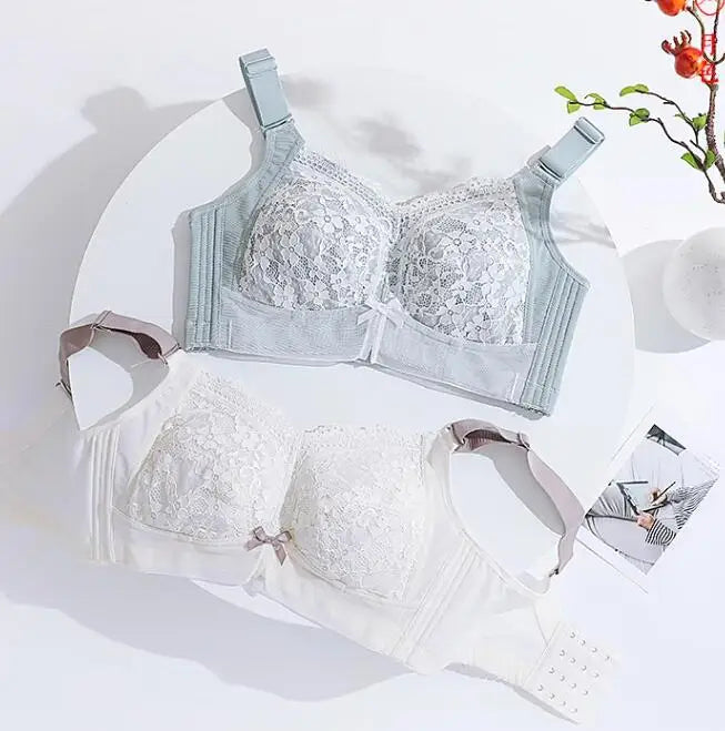 Wireless Lace Bras for Women Full Coverage Underwear Non Padded Minimizer Bra Female Sexy Lingerie 36 38 40 42 C D E F G H I J