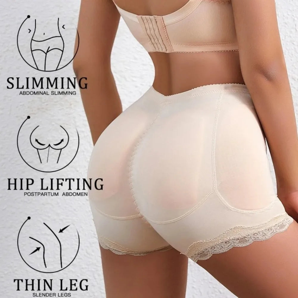 Shapewear Women Seamless Lace Trim Padded Push Up Butt Lifter Panties Shapewear Body Shaper Women Underwear Accessories 1PC