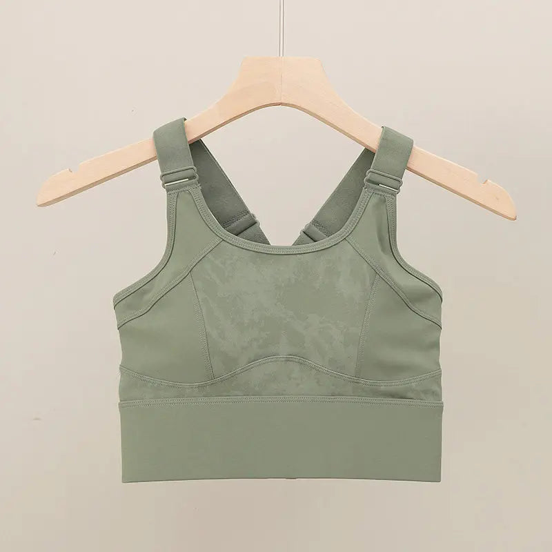 Sports Bra for Women with Large Busts, Shockproof, Side Breast Support, Anti-Sagging, Adjustable, Beautiful Back Design, Plus Size Yoga Running Fitness Bra