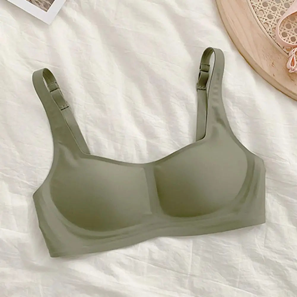 Women Bra Square Neck Wireless No Trace Thin Lingerie Padded Small Breasts Close Together Padded Bra Prevent Sagging Push Up Bra