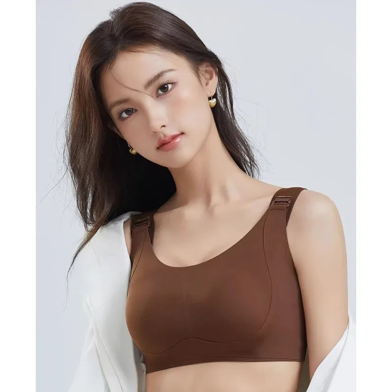 Demand Women's Full Coverage Minimizer Bras Lift Breast Retracting Anti Sagging Seamless No Mark M -3XL for Daily Wear Sleeping