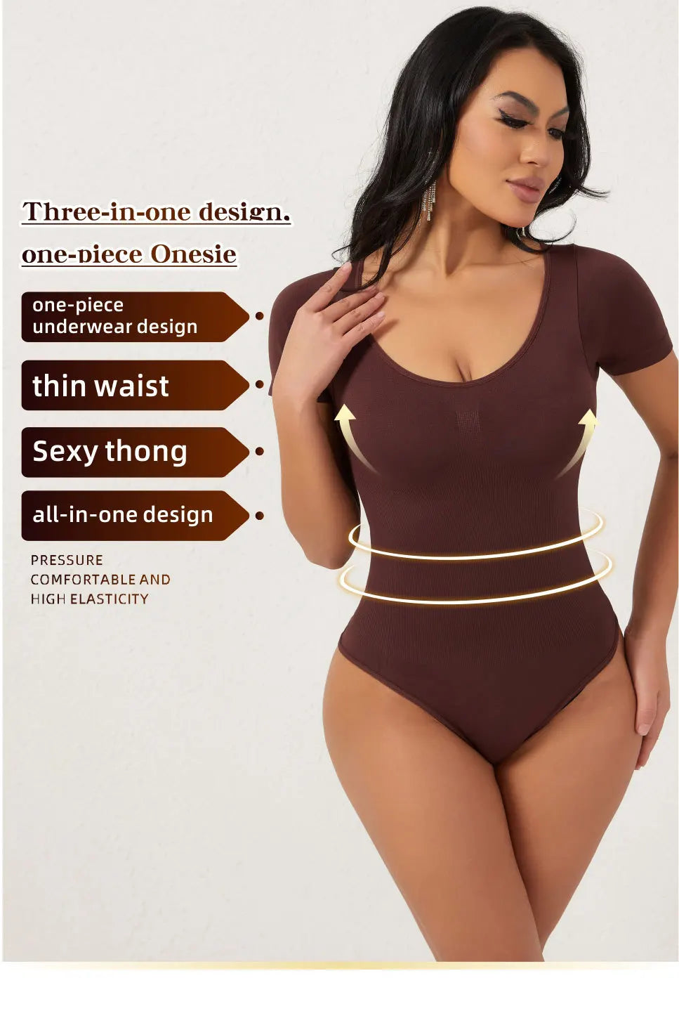 Shapewear Waist Cincher Tummy Shaping Crotch Control Butt Hip Lifter Full Body Shaper Slimming Sheath Bodysuit Woman Body