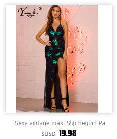 Sexy see through Gauze maxi sequin summer dress women elegant backless birthday party dresses long prom evening dresses vestidos