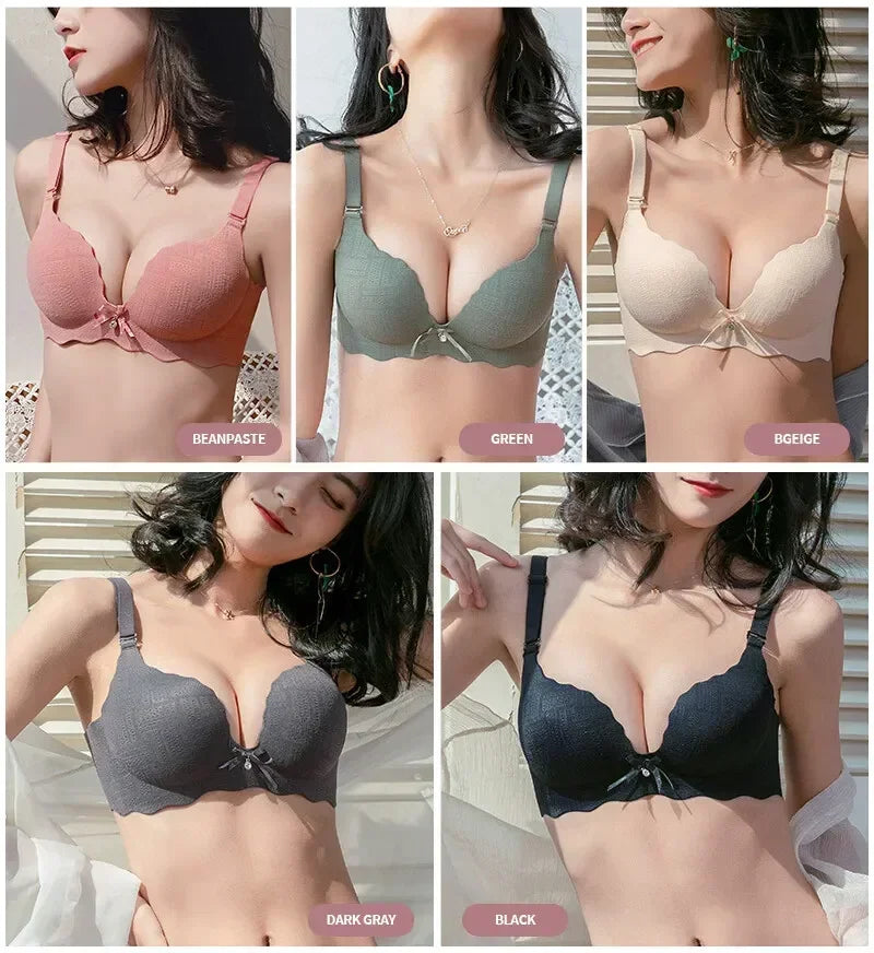 Seamless Push Up Women Bra Comfortable Adjustable Lingerie Wireless Sexy Bras 3/4 Cup Bralette Girl Brassiere Femenina