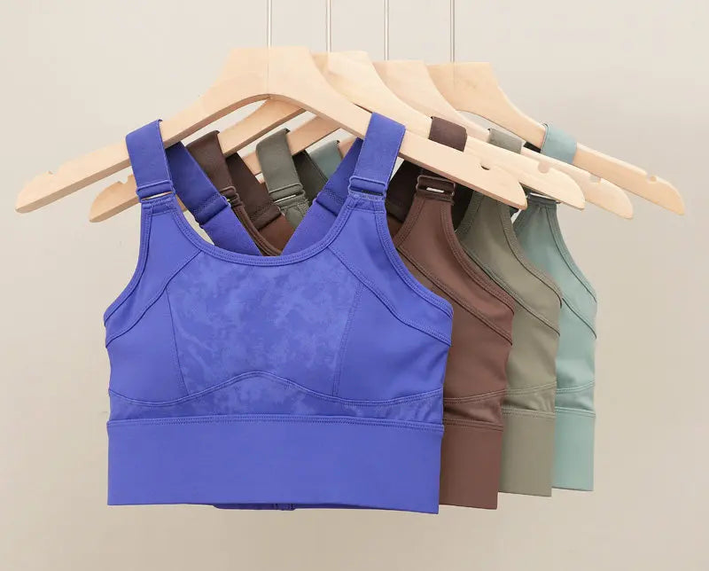 Sports Bra for Women with Large Busts, Shockproof, Side Breast Support, Anti-Sagging, Adjustable, Beautiful Back Design, Plus Size Yoga Running Fitness Bra