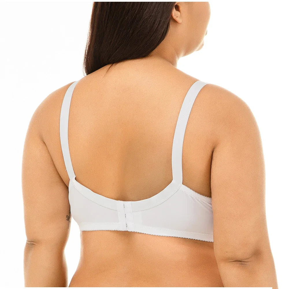 Ruralbras Minimizer Push Up Bras For Women Wireless Full Coverage Cotton Bra Seamless Top Plus Size 38 - 50 C D E F Cup BH C01