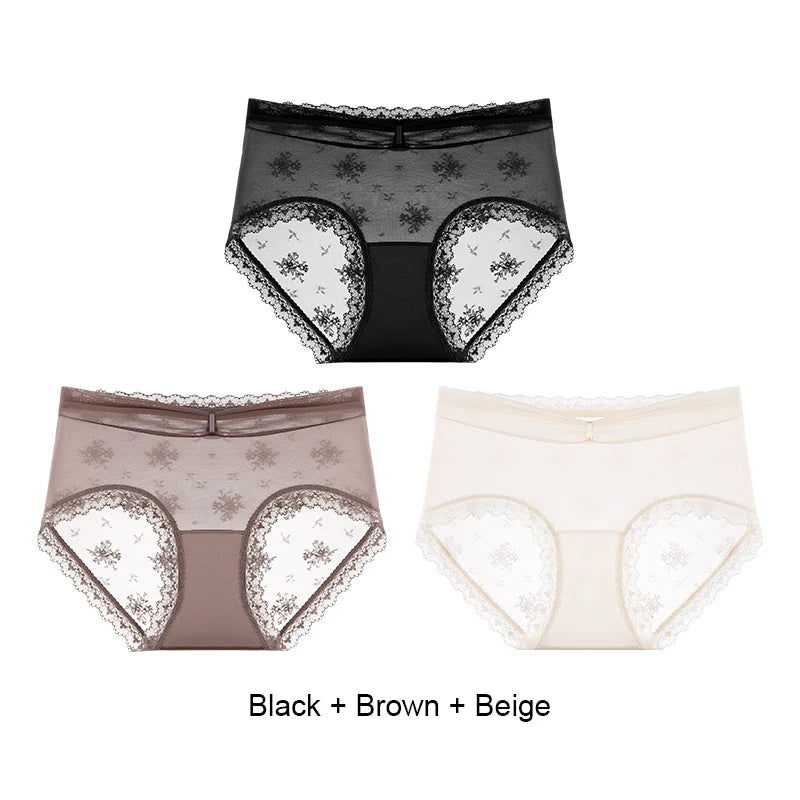 Women's Lingerie Lace Underwear for Women Fashion Women's Panties Set Pack Transparent Linergie Sexy Micro Briefs Lady Seamless