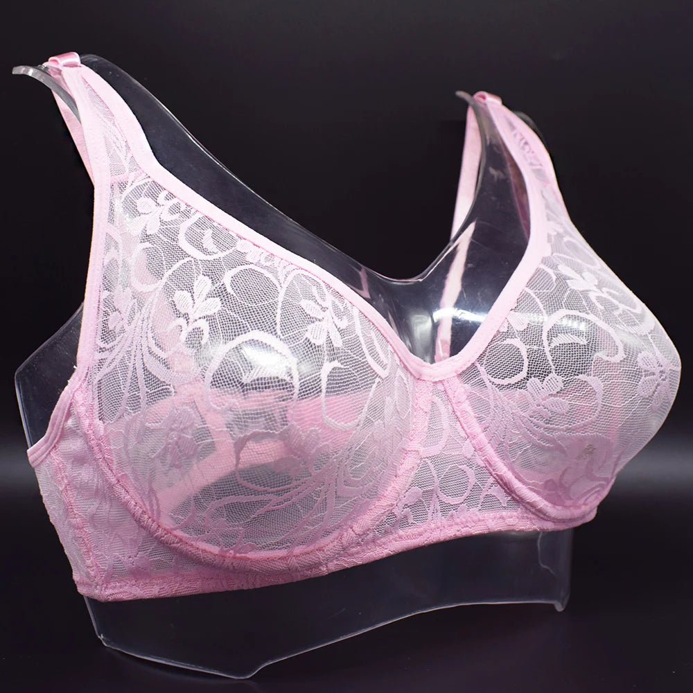 Sexy Womens Bras Unlined Underwire Lace Bra Bralette Unpadded Underwear See Through Lingerie Brassiere BH Top A B C D DD Cup