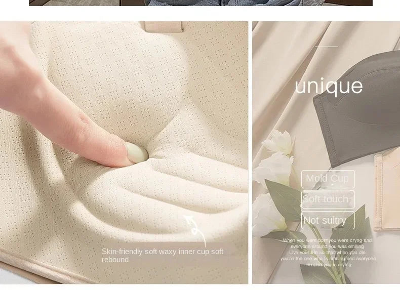 Strapless Women's Underwear Non-slip Gathered Small Chest Tube Top Beautiful Back Invisible Anti-light Wedding Women's Bra