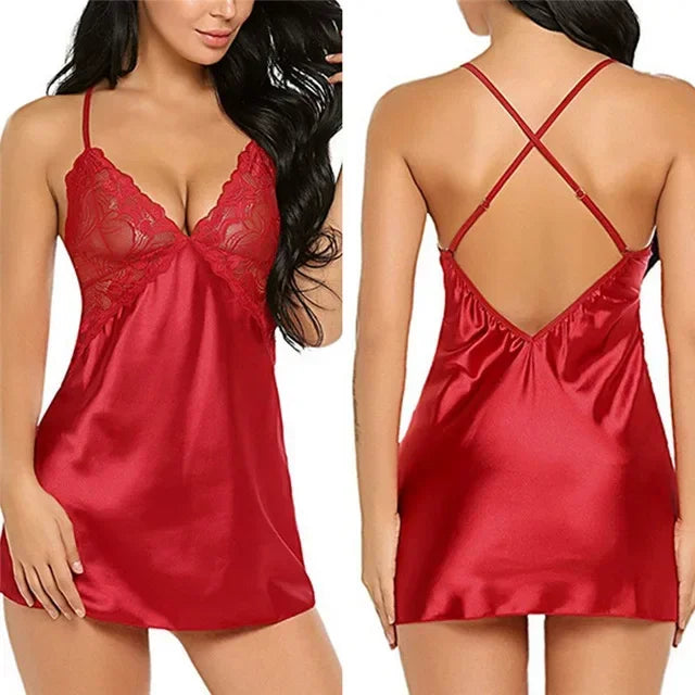 Ladies Lingerie Sleepwear Sexy Women Dress Lace Nightie Gown Babydoll  Mesh Sexy Nightwear Plus Size Hot Exotic Apparel