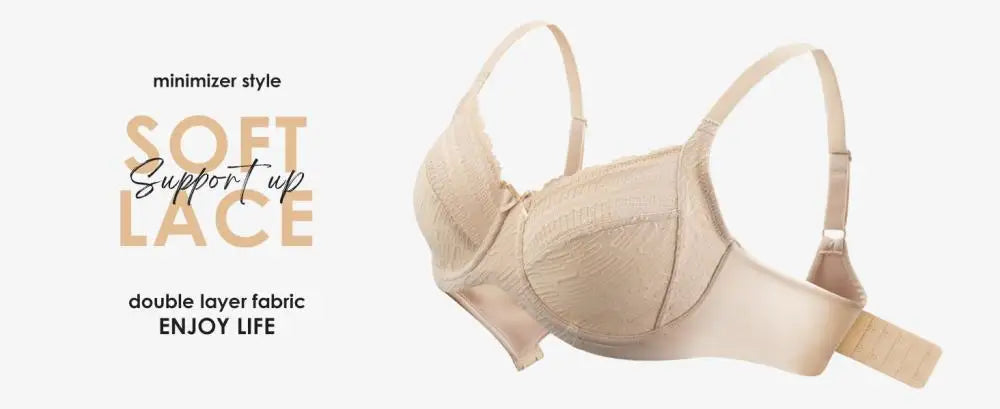Sheroine Women's Full Coverage Minimizer Underwire Bra Unlined Plus Size Non-Padded Ultrathin Everyday Soft Bras