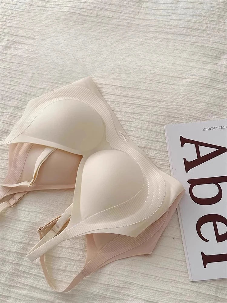 Seamless Wireless Bra Women Push-Up Gel Support Anti-Sagging Bralette Side Coverage Lift Comfort Bras Small Chest No Underwire