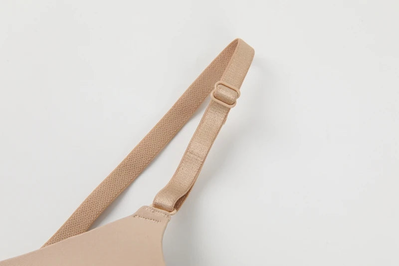 Womens Low Back Bra Wire Lifting Deep U Shaped Plunge Backless Bra with Multiway Convertible Clear Straps Body Shaper Lingeres