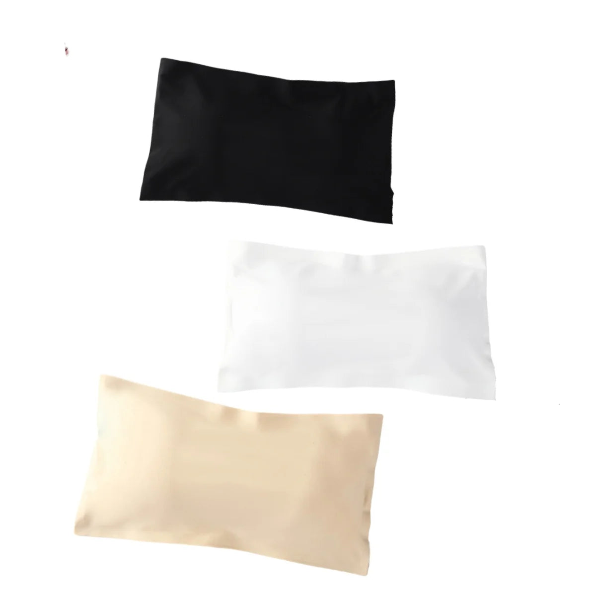 3Pcs/Set Strapless Bra Ice Silk Tube Tops Women Seamless Underwear Invisible Wrapped Chest Female Backless Bra Intimates