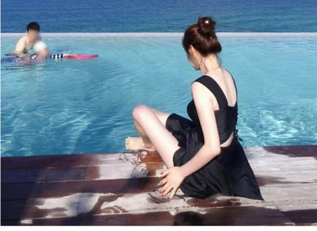 New One-piece Swimsuit for Women, Covering The Belly and Slimming Down, Gathering Sexy Seaside Swimsuits, Soaking in Hot Springs
