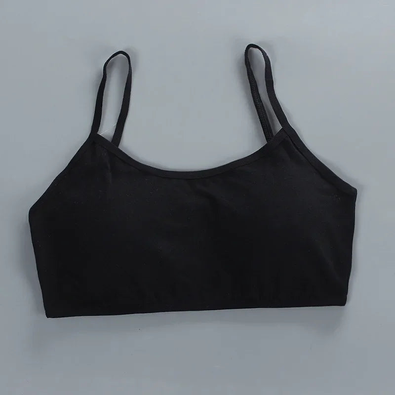 Wireless Comfortable Sports Bra Vest for Teenage Girls Student Kids Young Children Solid Small Underwears Underclothes