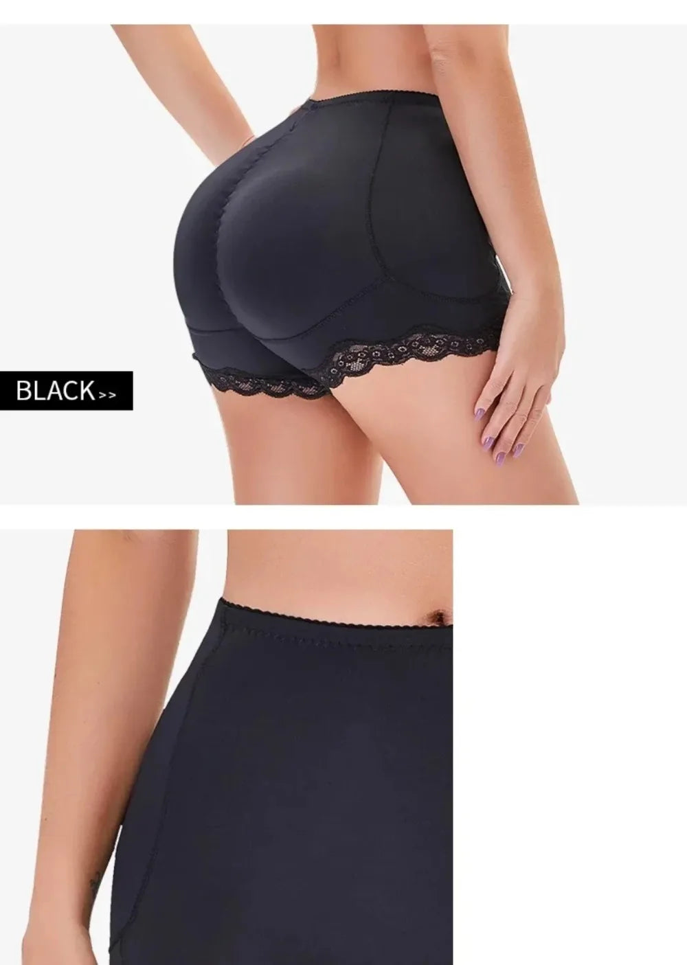 Shapewear Women Seamless Lace Trim Padded Push Up Butt Lifter Panties Shapewear Body Shaper Women Underwear Accessories 1PC