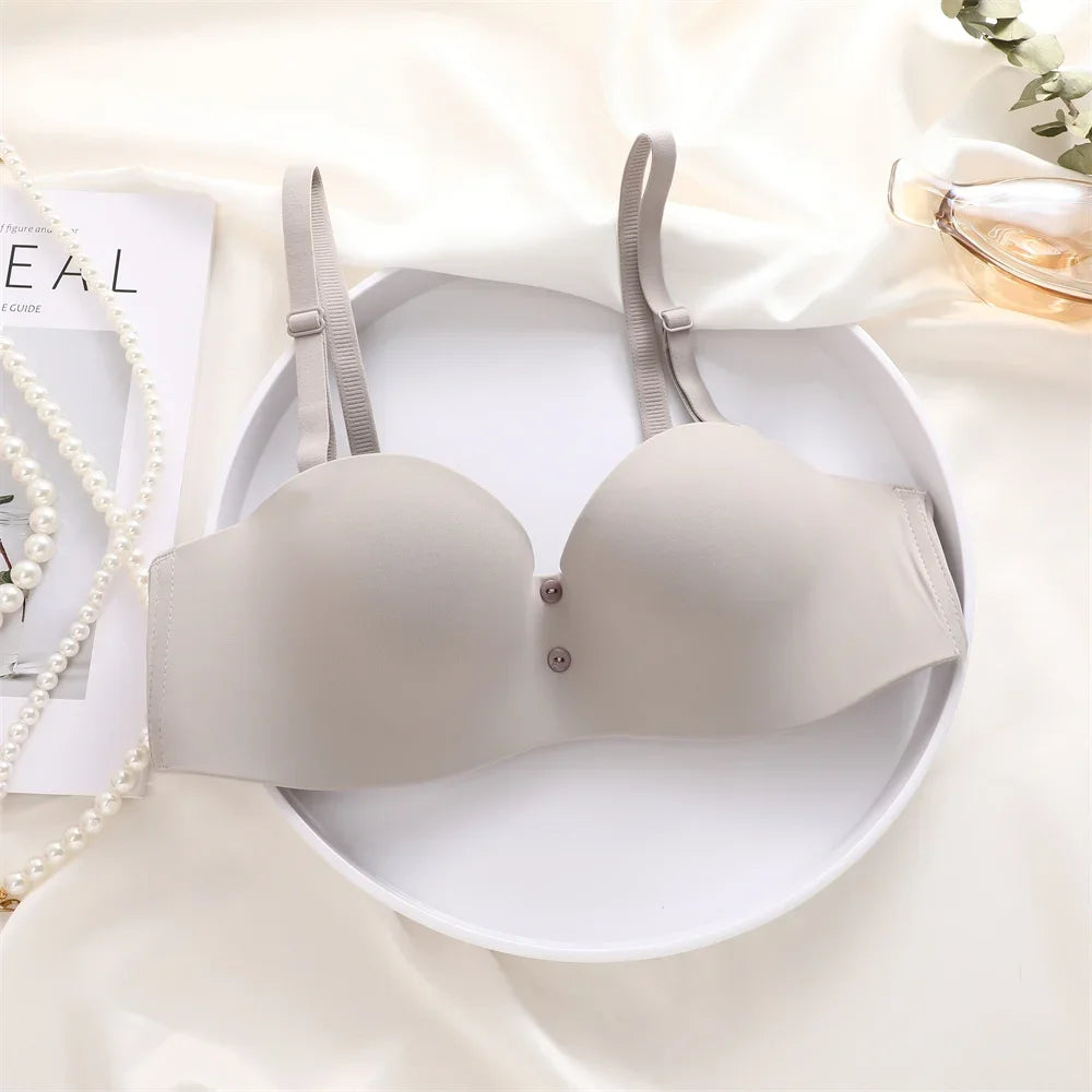 Seamless Sexy Bras Women Invisible Brassiere Adjustable Push Up Bras Female Comfortable Underwear Laides Solid Color Lingerie