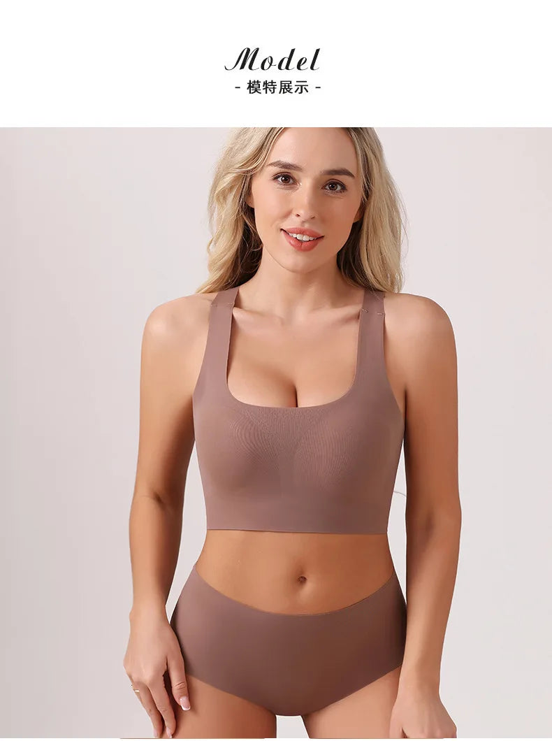 Woman Bras Seamless Wireless Ultra Thin Vest Underwear Top Push Up Summer Bralette Girl Sleep Sports Breathable Bras ﻿