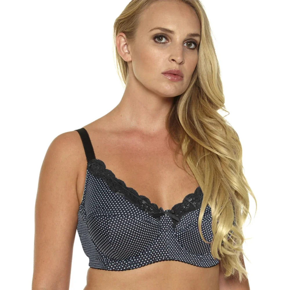 Mierside D0295 Fashion Polka Dot Women's Bra Plus size Bra Lingerie Gray/Black/Brown C/D/DD/DDD/E/F/G