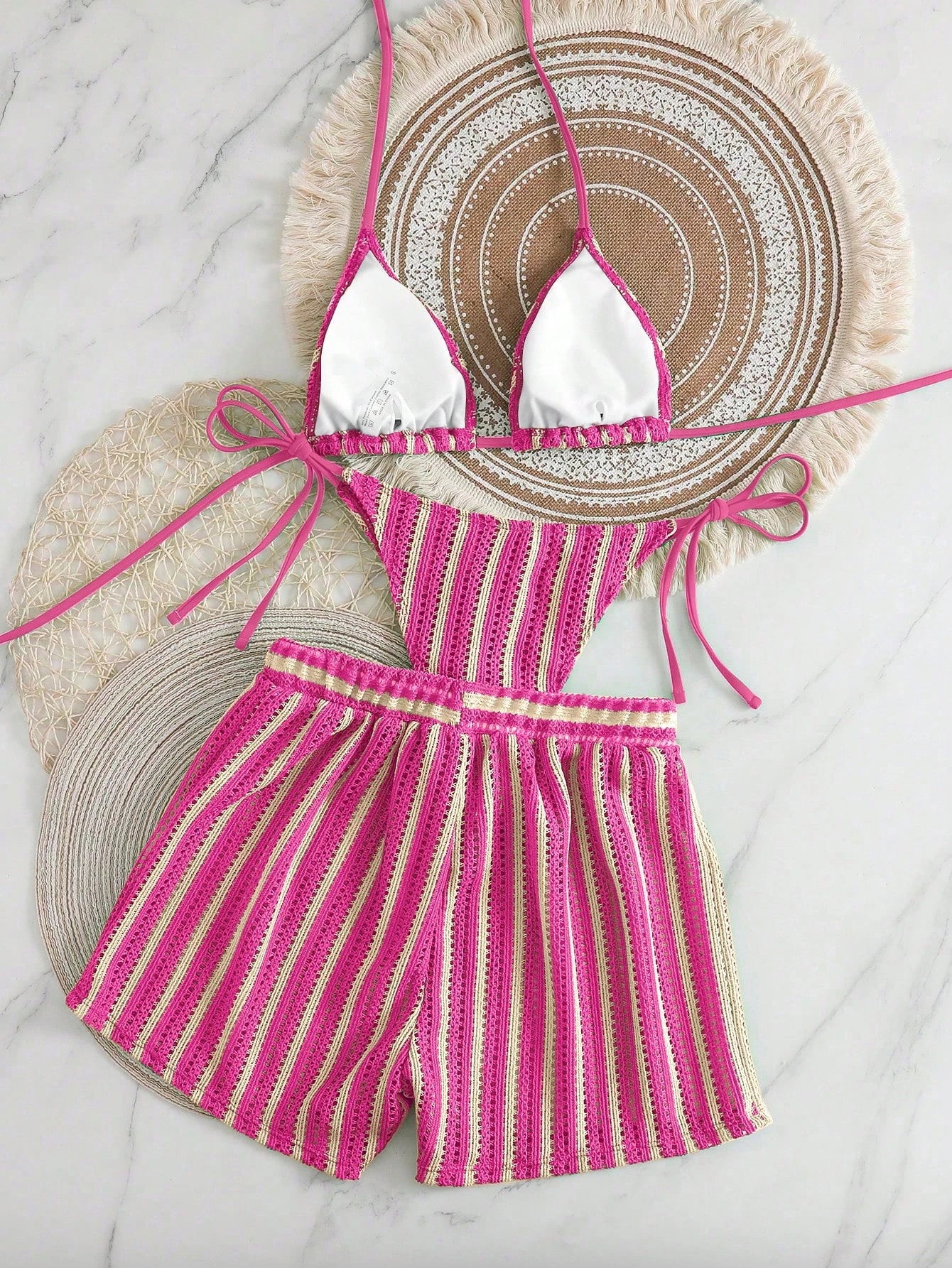 Sexy Bikini 2026 Women 3 Pieces Swimwear Female High Waist Swimsuit Orange Bathers Swimming Bathing Swim Suit Summer Beachwear