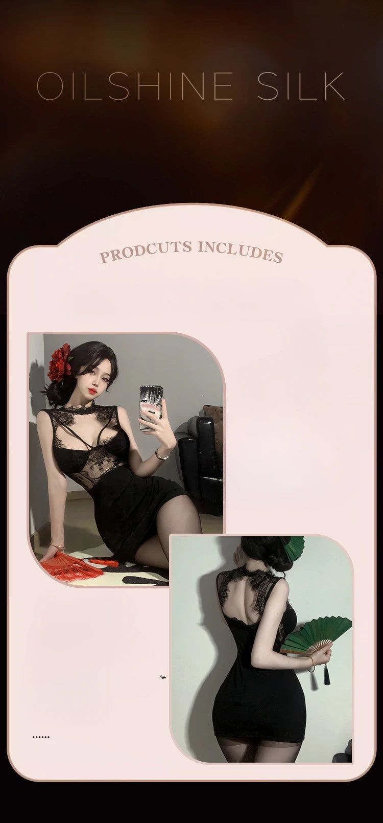 Erotic Lingerie 2025 New Sexy Pure Desire Lace Uniform Temptation Suit Flirting Hot Bed Passion Women Sleepwear Skirt Silk Satin
