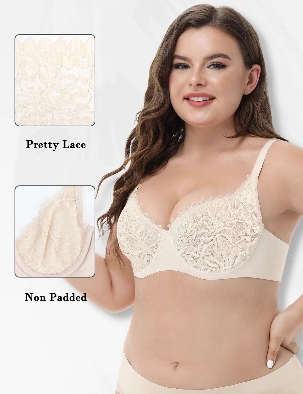 New Mesh Bras For Women Lace Bra Unlined Sexy Lingerie Perspective Bra Underwire Everyday Ultra Thin Bras C D E F G H Cups