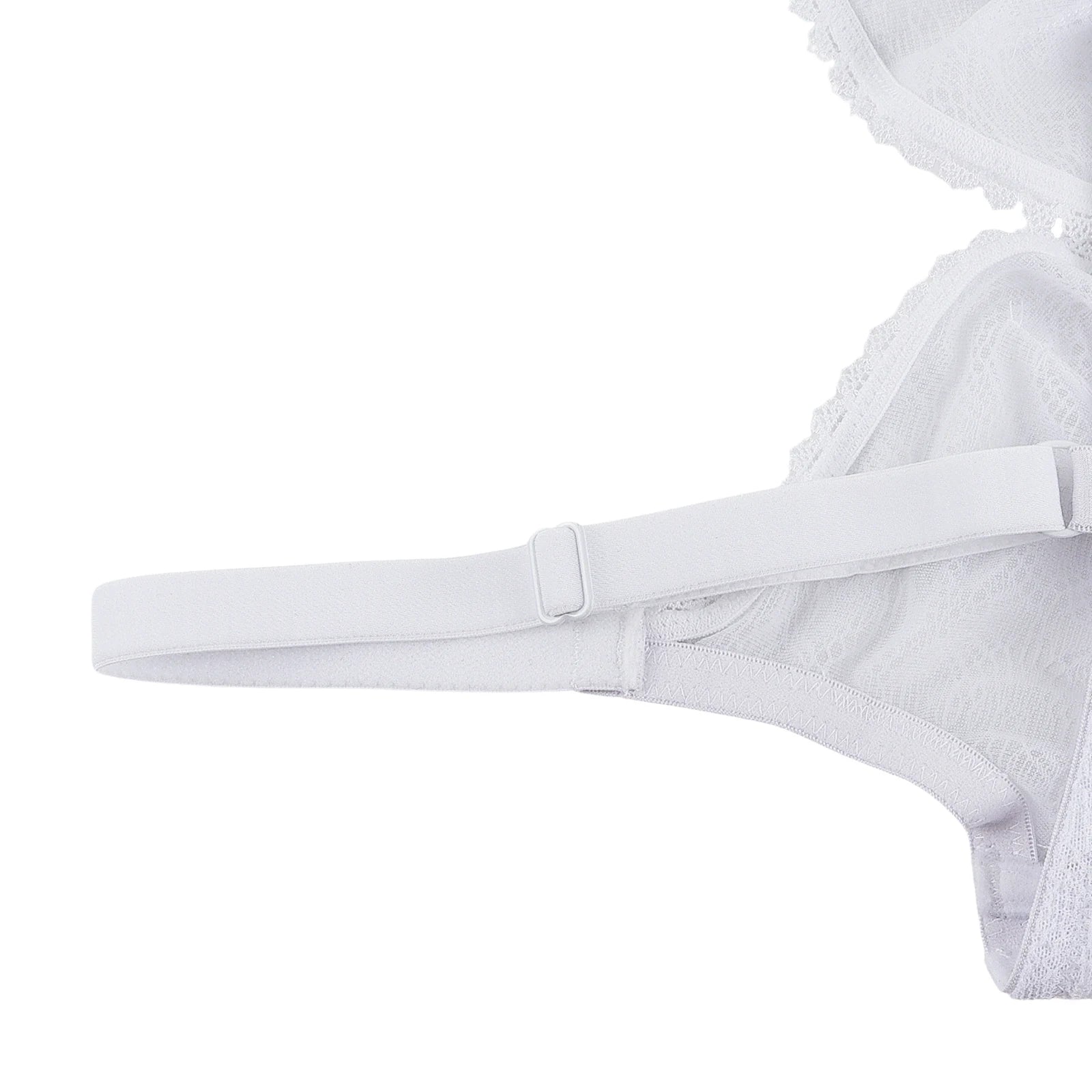 New Pure White Lace Bras For Women Plunge See Through Transparent 1/2 Cups Bra Underwire Push Up Ultra Thin Bra Sexy Bras