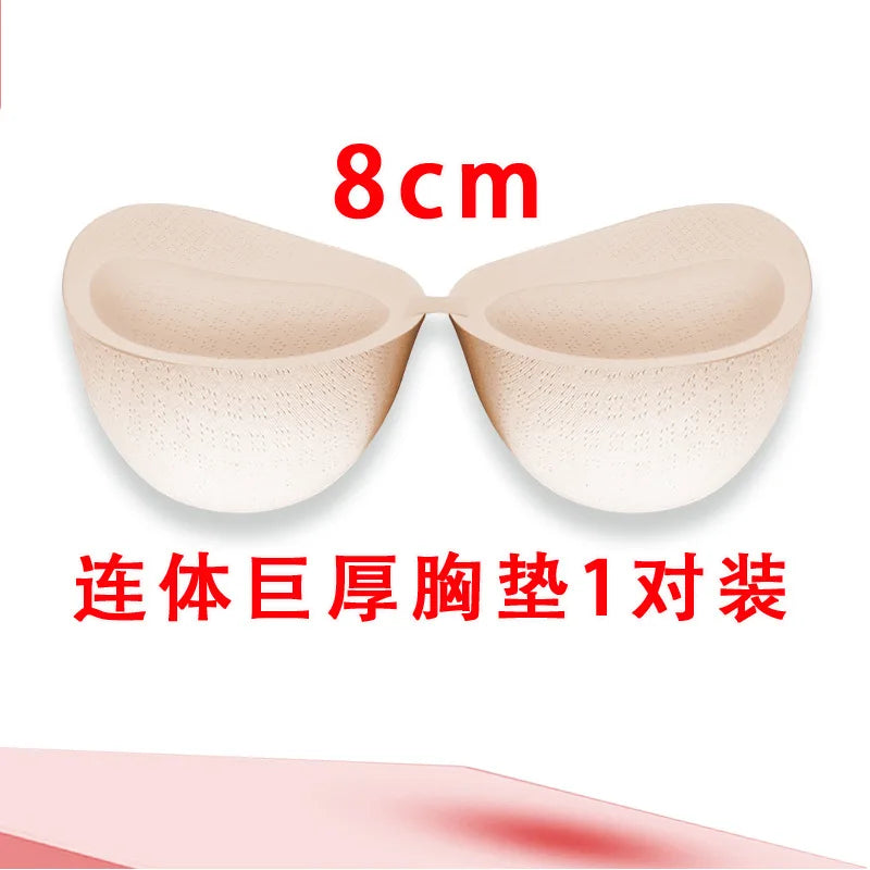 8cm Extra Thick Push Up Pads Removable Padded Bra Inserts Small Chest Latex Sponge Enhancing Inserts Sports Bras Full Coverage