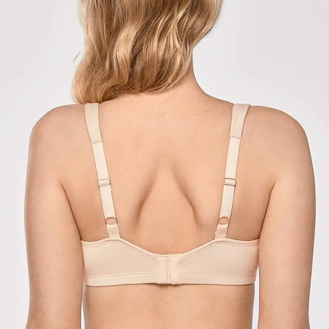 DELIMIRA Women Everyday Bra  Minimizer Bra Plus Size Underwire Full Coverage Seamless Bras