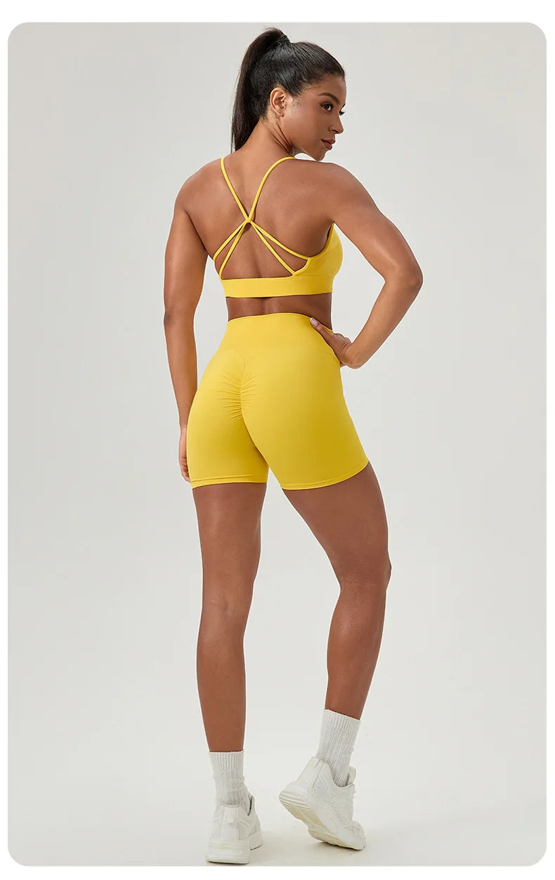 Women Beauty Back Yoga Bra Shock Absorption Sports Underwear High Elastic Fitness Running Vest Breathable Support Sports Bras
