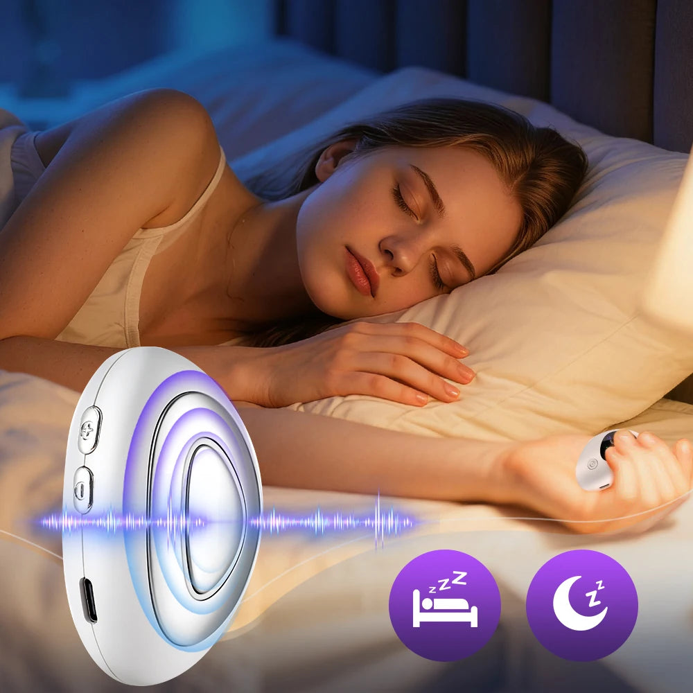 Microcurrent Sleep Aid Device EMS Sleep Aid Machine Sleep Instrument for Insomnia Stress Anxiety Relief Palm Pulse Massager