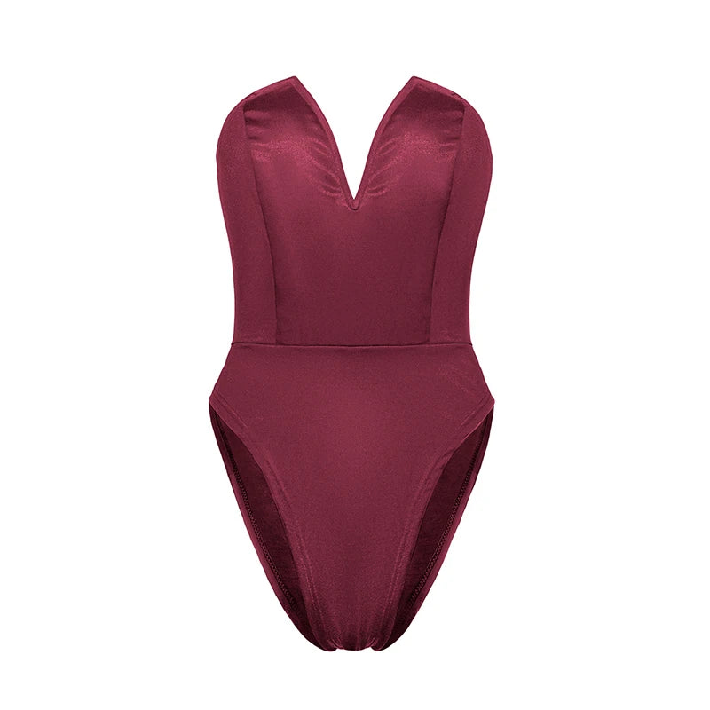 Bodysuit Shapewear Deep V-Neck Body Shaper Thong Shapers Waist Trainer Women Push Up Slimming Corset Top ClubWear For Women