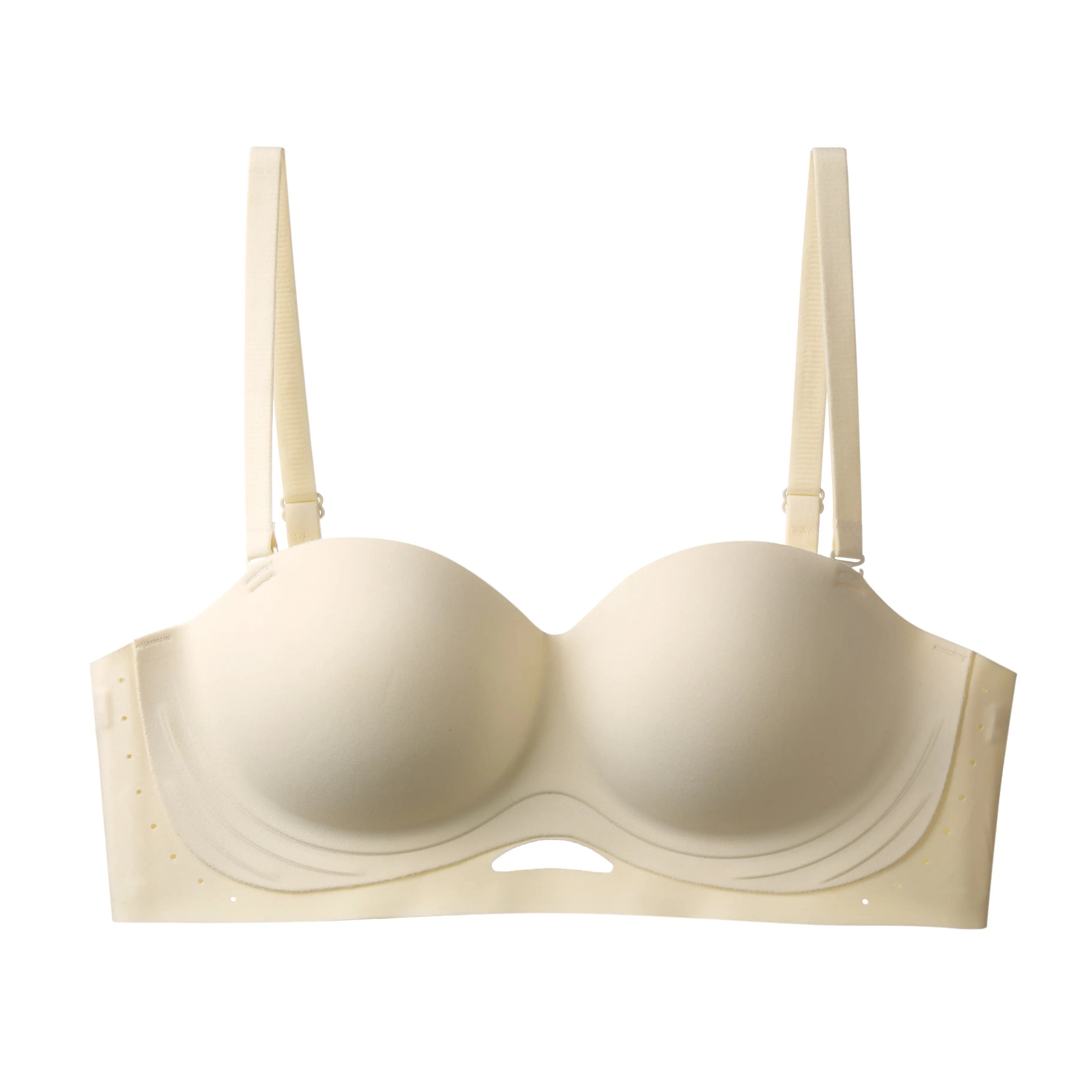Summer Strapless Bandeau Bra, No Slip Push Up for Small Bust, Wireless Wrap Tube Top, Invisible Backless Bralette, Anti-Slip