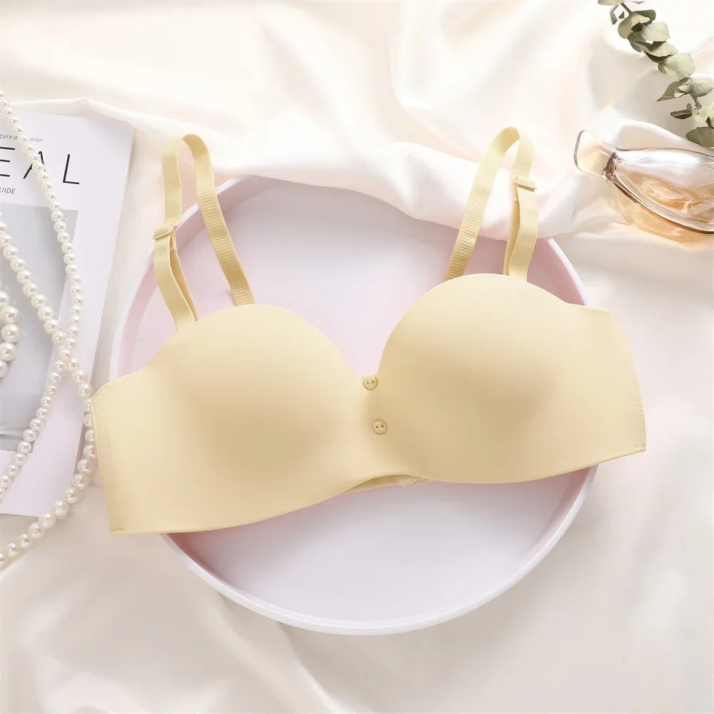Seamless Sexy Bras Women Invisible Brassiere Adjustable Push Up Bras Female Comfortable Underwear Laides Solid Color Lingerie