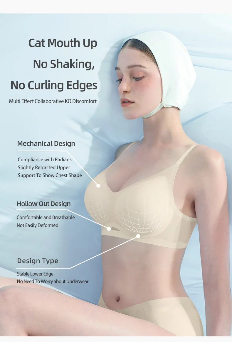 SUJIIN Push Up Bras for Women Summer Wireless Bralette Female Seamless Padded Small Chest Smoothing Mint Cooling Sexy Bra MX211