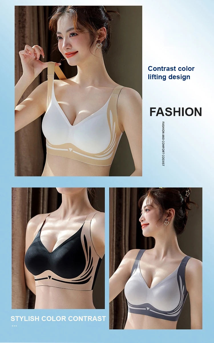 [Strong Support/Push Up] Lifting Anti-Sagging Wireless Push-up Bra Armpit Fat Control/Anti-Slipping/U Shaped Back/Soft