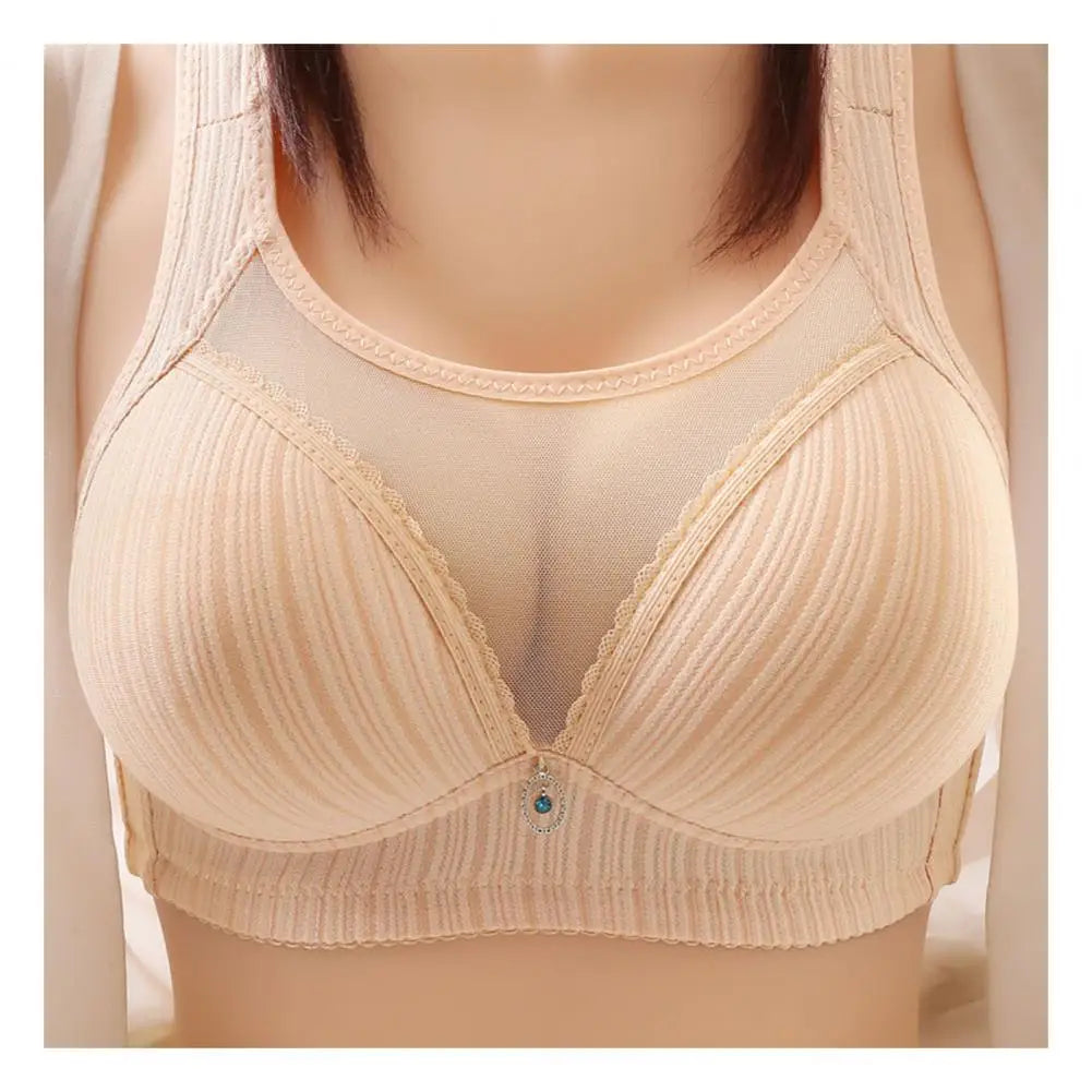 Women Seamless Wireless Bra Solid Color Bra with Chest Pad Traceless Breathable Wide Shoulder Strap Push-up Bra Sexy Ladies Bras