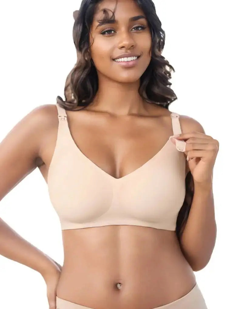 Pregnant Women'S Nursing Bra One-Piece Molding, Seamless, Soft, Skin Friendly, Detachable Sponge, Convenient For Breastfeeding