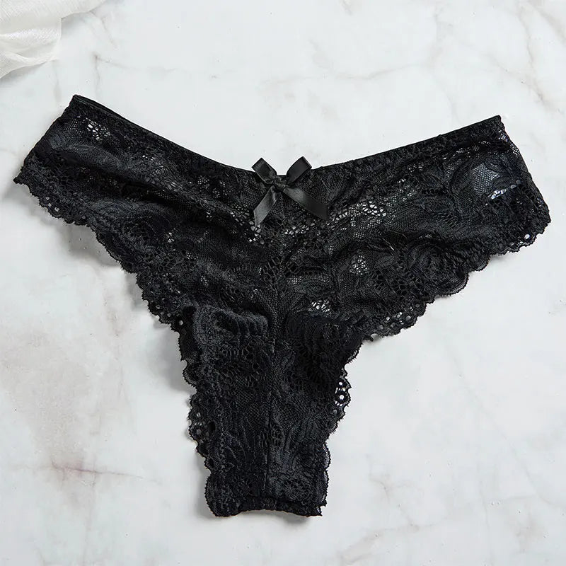 Women's Sexy Lingerie Dress Thin Style G-string Contrast Lace Ruffle Trim Lingerie Set Deep V Slip Thong Lencería Mujeres