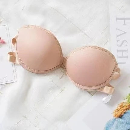 Strapless Lace Bras for Women Sexy Lingerie Backless Invisible Wireless Bralette 1/2 Cup Push Up Underwear Girls Backless Bras