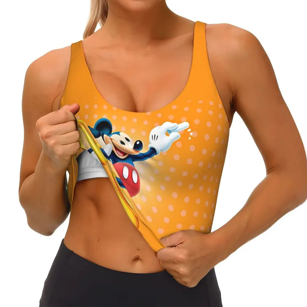 Custom Pluto Anime Manga High Impact Sports Bras for Women Classic Seamless Workout Yoga Crop Tank Tops