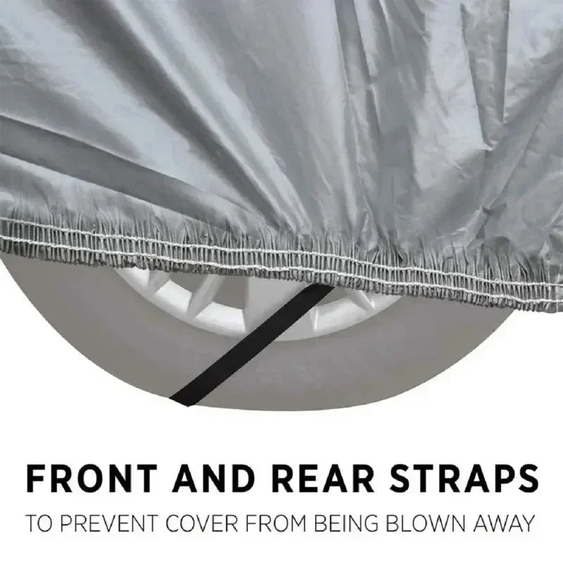 Universal Full Car Cover Portable Outdoor Waterproof UV Protection Anti-Scratch Resistant Car Clothing Auto Dust Cover Accessory