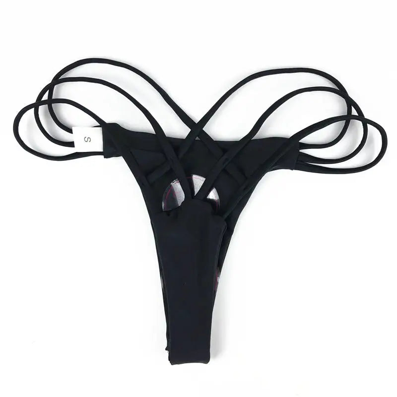 Woman Bikini Thong Bottoms Brazilian T-Back Swimwear Swim Shorts Beach Pants Swimsuit Classic Hipster Briefs Thong Underwear