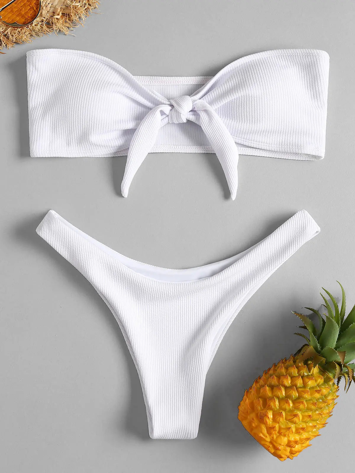 Women's Sexy Tube Top Bow Split Bikini Swimsuit Swim Trunks Swimming Suit for Women Swimming Suit for Women Micro Bikini