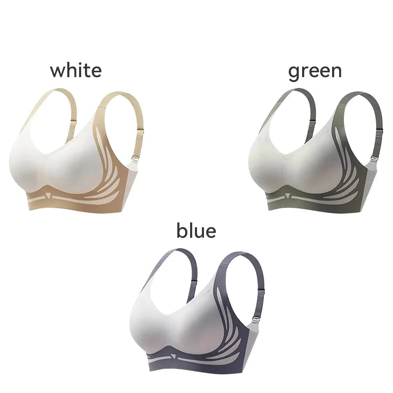 Push-Up Bras For Women Anti-sagging Lift-Up Bra Non-wired Brassiere Seamless Lift-up Yoga Fitness Sleep Vest Sports Brassiere