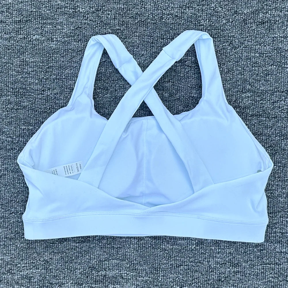 Women Cross Strap Sports Bra Top Women Push Up Sport Bra Yoga Gym Crop Top Brassiere Fitness Top Sport Bra Breathable Bras