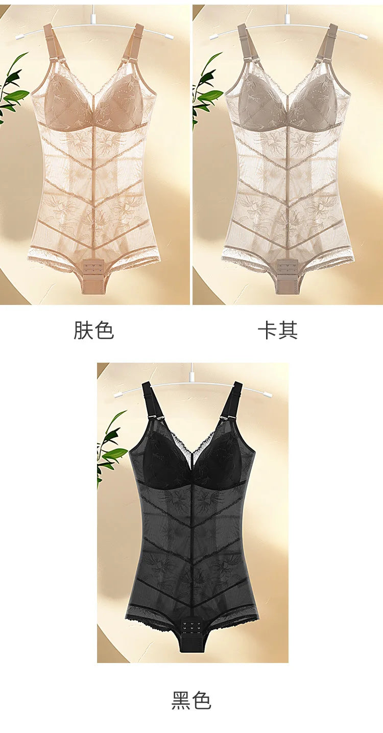 Shapewear One-Piece Fixed Cup Non-Slip Side Breast Slimming Shaping Bodysuit Womens Underwear Women Body Shaper